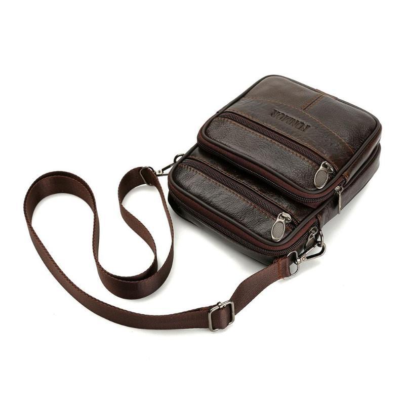 F&M™ Men's Leather Crossbody Messenger Satchel Small Shoulder Bag -  EliteDealsOutlet