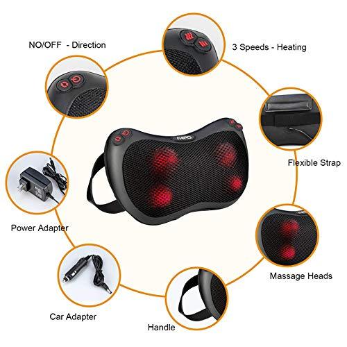 FPXPRO™ Shiatsu Back &amp; Neck Massage Pillow w/ Heat - Reverse Motion Deep Tissue Kneading neck massager FPXPRO™ 