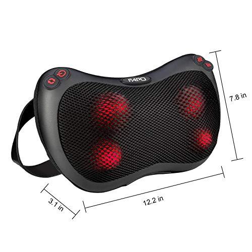  Back Massager with Heat, Shiatsu Neck and Back Massager for  Pain Relief, Deep Tissue 3D Kneading Massage Pillow for Lower Back,  Shoulder, Legs, Full Body Relaxation, 3 Speeds, Gifts for Mom