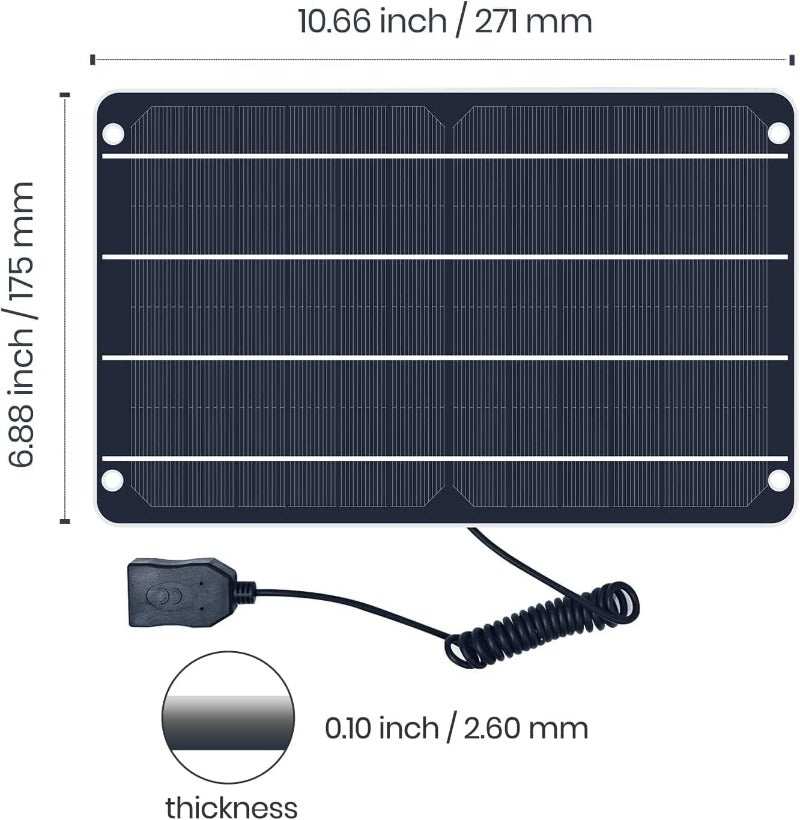 FXSolar™ Mini Solar Panel: 6W/5V, Outdoor USB Battery Charger, Camera/Phone Solar Panels Amazon 