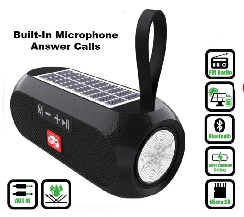 GatorXPro™ Solar Power Bluetooth Speaker: Portable, LOUD Stereo Bass, USB/FM GatorXPro™ 