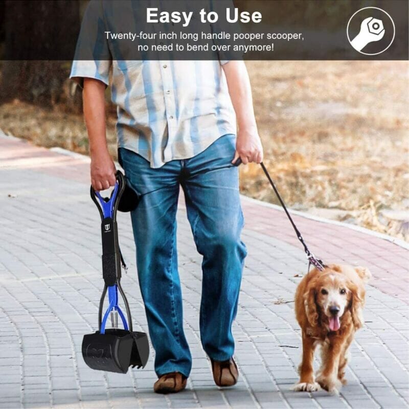 GBitX™ Foldable Dog Pooper Scooper w/ Handle: Non-Breakable Pet Long Waste Picker pooper scooper GBitX™ 