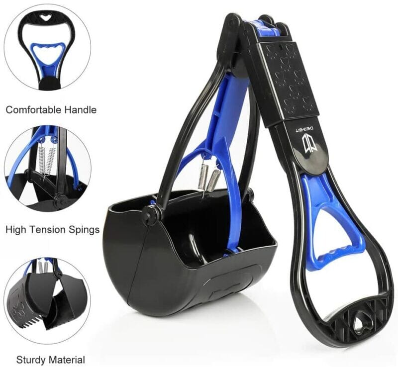 GBitX™ Foldable Dog Pooper Scooper w/ Handle: Non-Breakable Pet Long Waste Picker pooper scooper GBitX™ 
