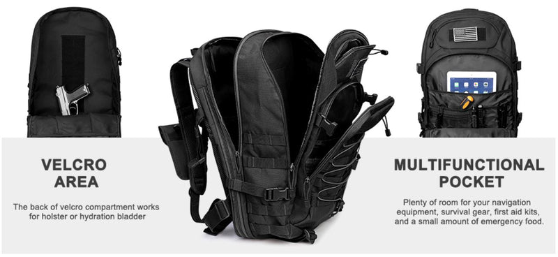 GFX4™ Expandable 45-50L Tactical Outdoor Hiking Bag | 3 Day Bug Out Army MOLLE Backpack tactical bag GFX4™ 