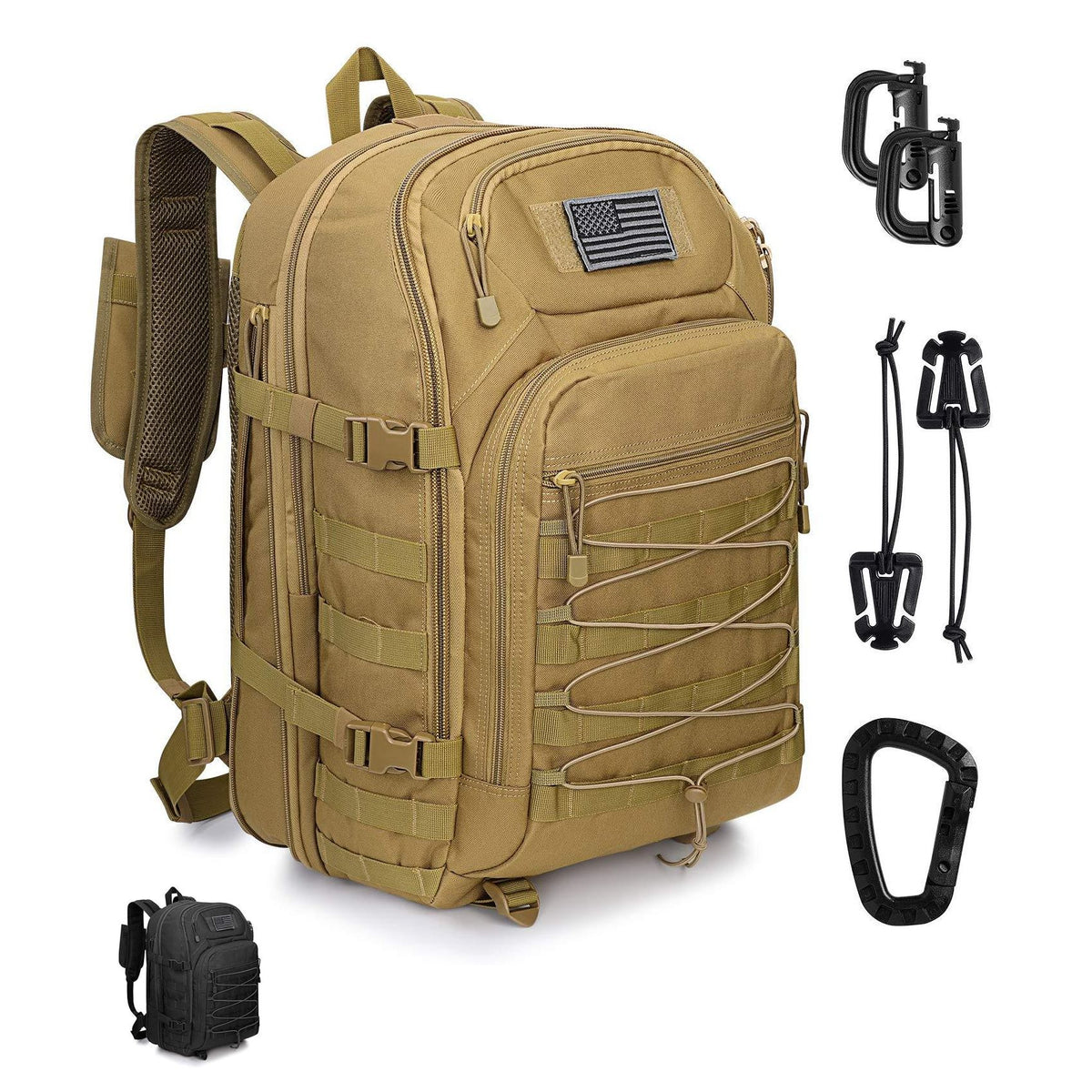 GreenTribes Military Tactical Backpack for Men - Large Tactical Backpacks 3 Day Assault Pack 40L Molle Backpack Waterproof for Hunting Hiking