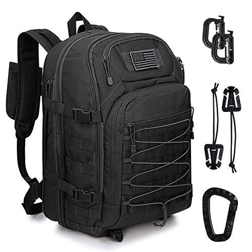 GFX4™ Expandable 45-50L Tactical Outdoor Hiking Bag | 3 Day Bug Out Army MOLLE Backpack tactical bag GFX4™ Black 