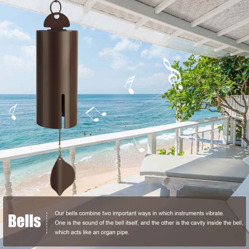 GoodVybe™ 16" Serenity Bell Wind Chime: Metal Garden Hanging Decor wind chime GoodVybe™ 