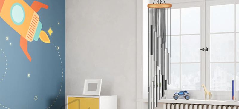 GoodVybe™ 23&quot; Garden Wind Chimes: 2Pcs, Pleasant Tone, 12 Aluminum Tubes Decor wind chime GoodVybe™ 