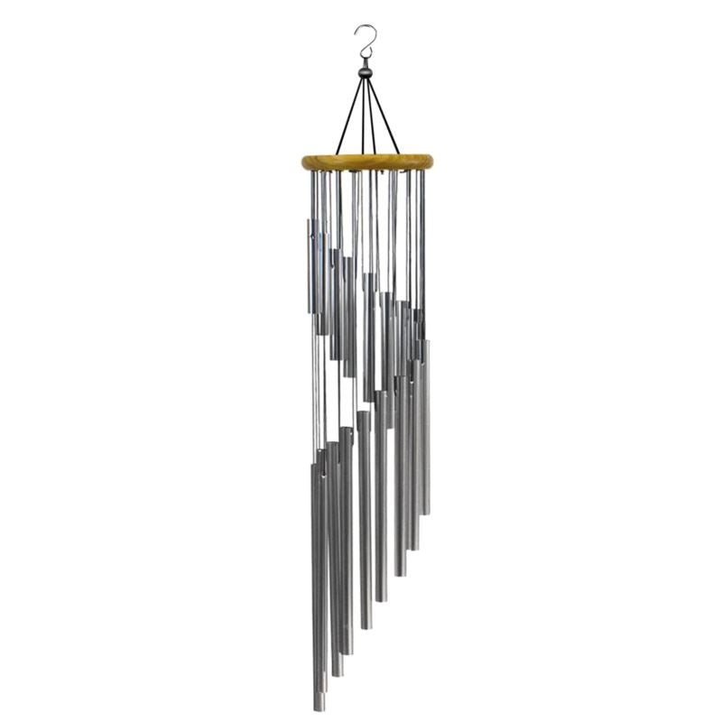 GoodVybe™ 23&quot; Garden Wind Chimes: 2Pcs, Pleasant Tone, 12 Aluminum Tubes Decor wind chime GoodVybe™ Beige 