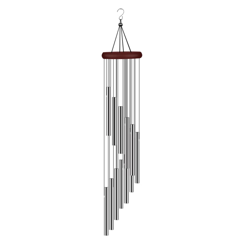 GoodVybe™ 23&quot; Garden Wind Chimes: 2Pcs, Pleasant Tone, 12 Aluminum Tubes Decor wind chime GoodVybe™ Brown 