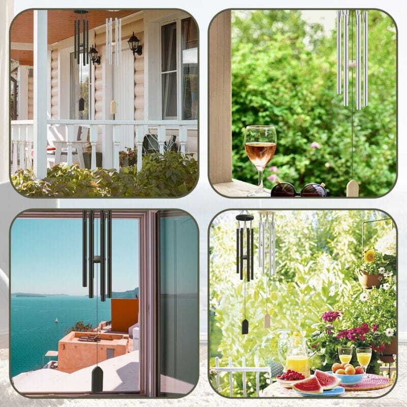 GoodVybe™ Small Garden Wind Chimes: Pleasant Tone, 6 Tubes Decor wind chime GoodVybe™ 