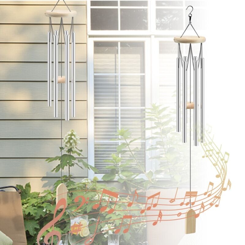 GoodVybe™ Small Garden Wind Chimes: Pleasant Tone, 6 Tubes Decor wind chime GoodVybe™ 