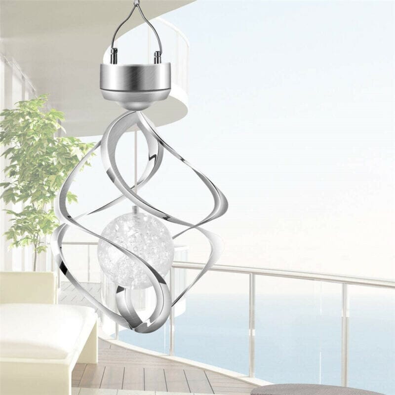 GoodVybe™ Solar Color-Changing Spiral Spinner Lamp: LED Garden Wind Chime wind chime GoodVybe™ 