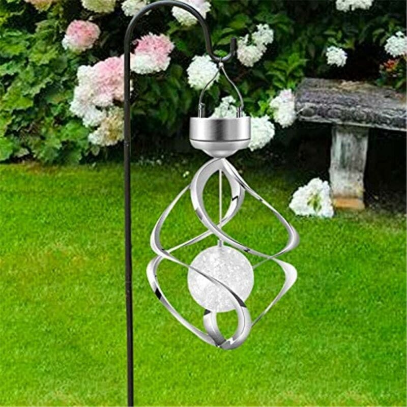 GoodVybe™ Solar Color-Changing Spiral Spinner Lamp: LED Garden Wind Chime wind chime GoodVybe™ 