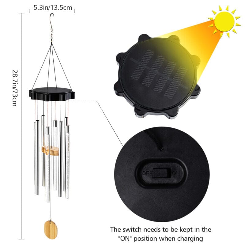 GoodVybe™ Solar Color-Changing Wind Chimes: LED, Pleasant Tone, Garden Decor wind chime GoodVybe™ 