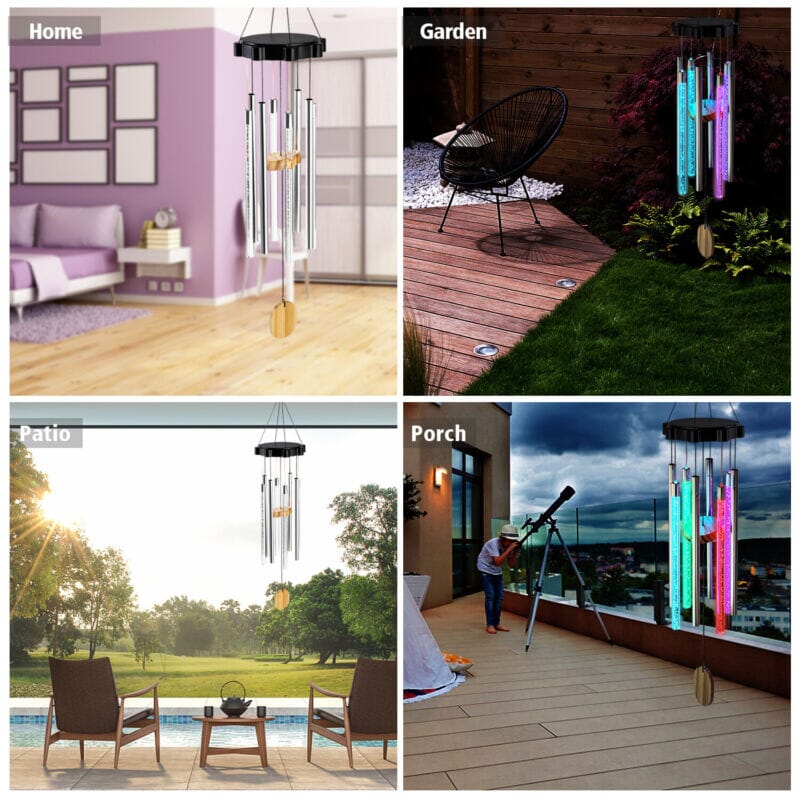 GoodVybe™ Solar Color-Changing Wind Chimes: LED, Pleasant Tone, Garden Decor wind chime GoodVybe™ 