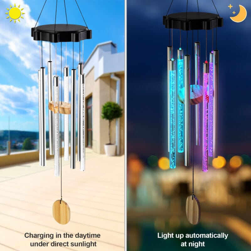 GoodVybe™ Solar Color-Changing Wind Chimes: LED, Pleasant Tone, Garden Decor wind chime GoodVybe™ 