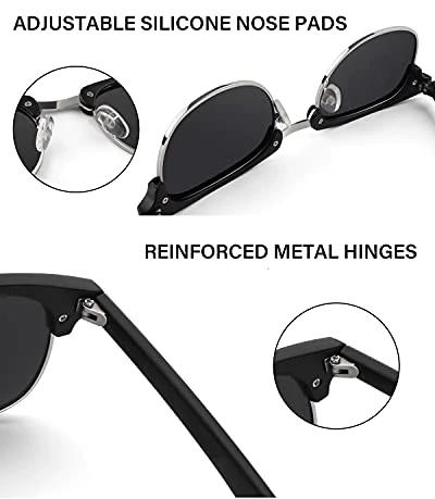 GQXELITE™ Browline Half Rim Polarized Sunglasses | Unisex UV400 Semi Rimless Classic Sunglasses GQXELITE™ 