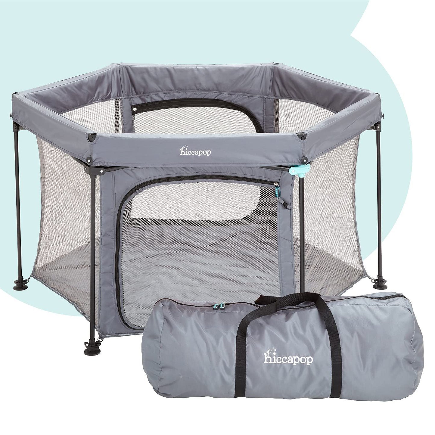 HPOPBaby™ Portable Play Yard Cushion Floor w/ Dome: Popup Indoor/Outdoor Playpen HPOPBaby™ 