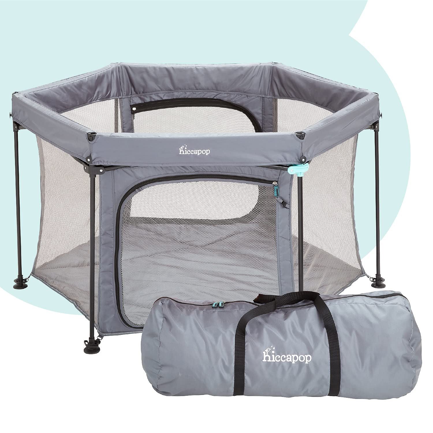 HPOPBaby™ Portable Play Yard Cushion Floor w/ Dome: Popup Indoor/Outdoor Playpen HPOPBaby™ 