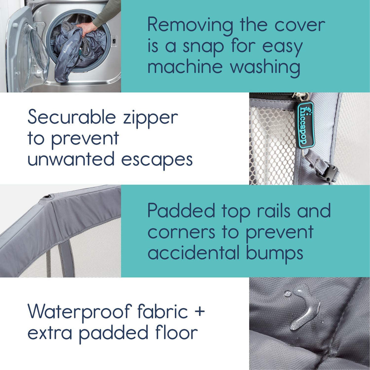 HPOPBaby™ Portable Play Yard Cushion Floor w/ Dome: Popup Indoor/Outdoor Playpen HPOPBaby™ 