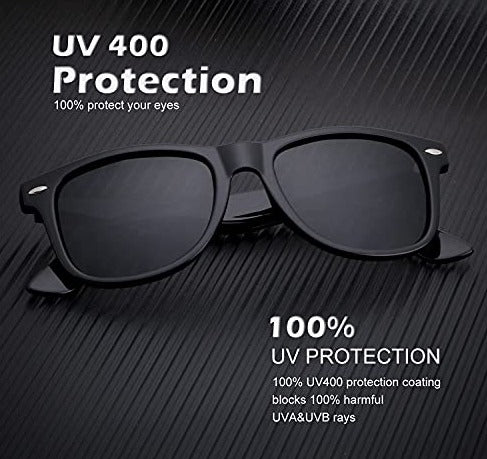 KLYELITE™ 3-Pack Polarized Sunglasses | Unisex UV400 Trendy, 3 Pairs - Black, Blue Silver Sunglasses KLYELITE™ 
