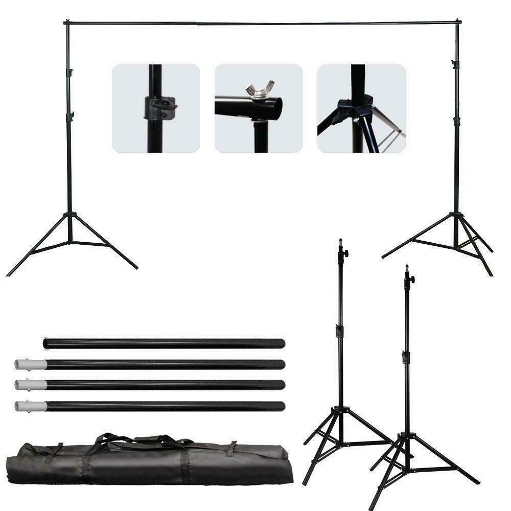 KSHX PRO™ 10ft Adjustable Photography Studio Background Stand Kit w/ Backdrop Crossbar Photo Studio Kit KSHX PRO™ 