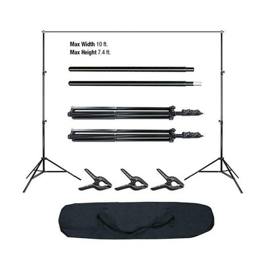 KSHX PRO™ 10ft Adjustable Photography Studio Background Stand Kit w/ Backdrop Crossbar Photo Studio Kit KSHX PRO™ 
