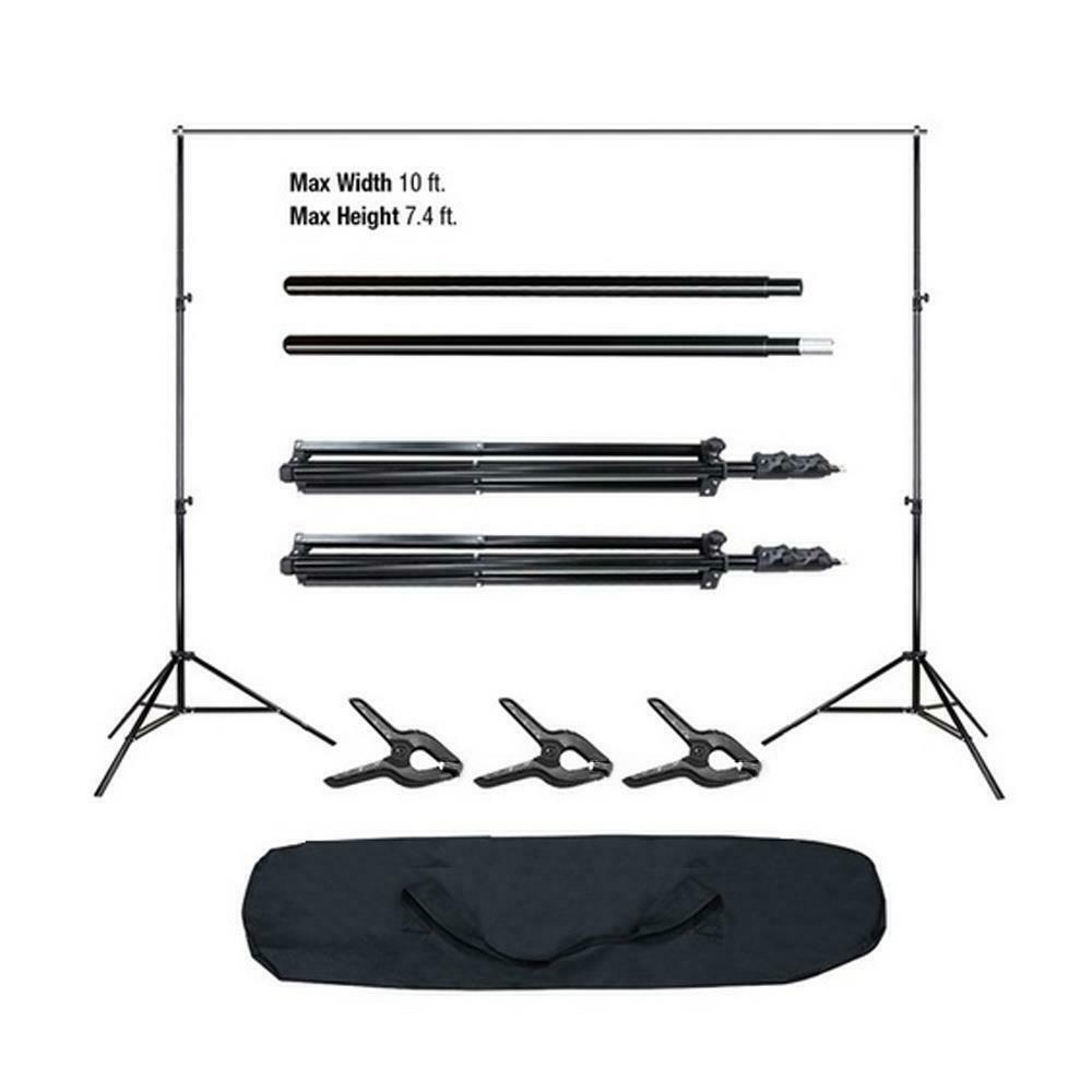 KSHX PRO™ 10ft Adjustable Photography Studio Background Stand Kit w/ Backdrop Crossbar Photo Studio Kit KSHX PRO™ 