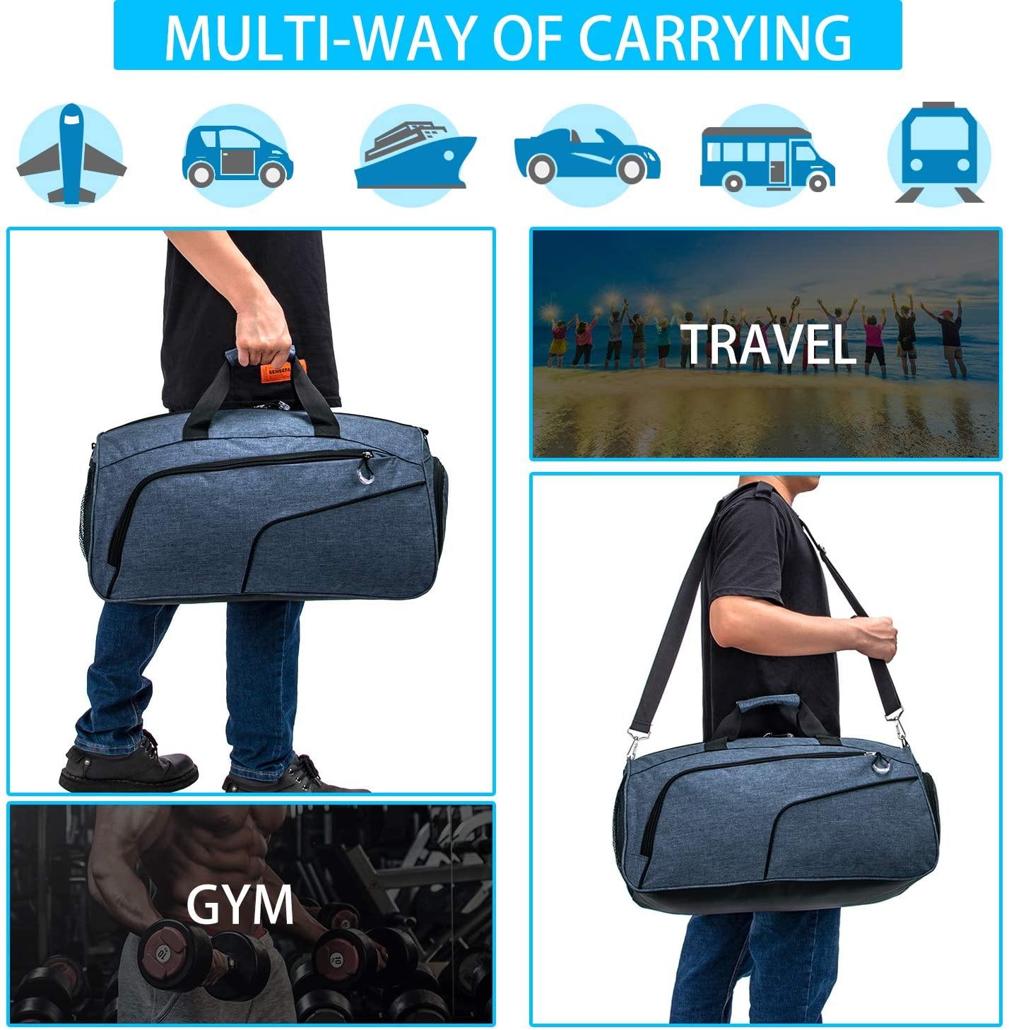 KSportsX™ 20" Oxford Duffel Gym/Travel Bag - Shoe Compartment, Wet Pocket - Overnight Bag Duffle Travel Bag KSportsX™ 