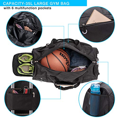 KSportsX™ 20" Oxford Duffel Gym/Travel Bag - Shoe Compartment, Wet Pocket - Overnight Bag Duffle Travel Bag KSportsX™ 