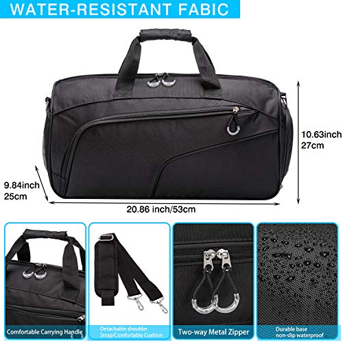 KSportsX™ 20" Oxford Duffel Gym/Travel Bag - Shoe Compartment, Wet Pocket - Overnight Bag Duffle Travel Bag KSportsX™ 
