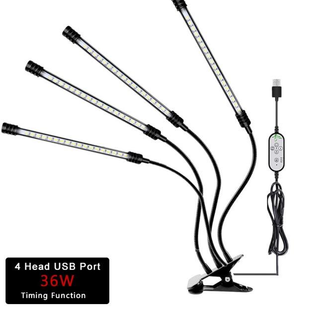 LED Grow Light LED Grow Lights LED Grow Light 36W Four Heads 