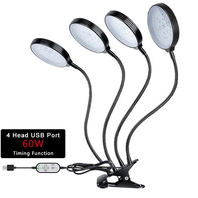 LED Grow Light LED Grow Lights LED Grow Light 60W Four Heads 