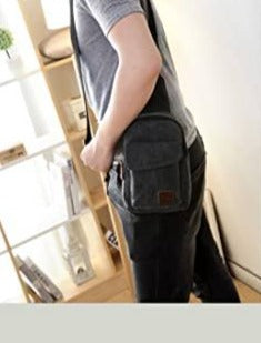 LHXPro™ Men's Canvas Crossbody Sling Chest Bag - Faux Leather, Waterproof Shoulder Bag LHXPro™ 