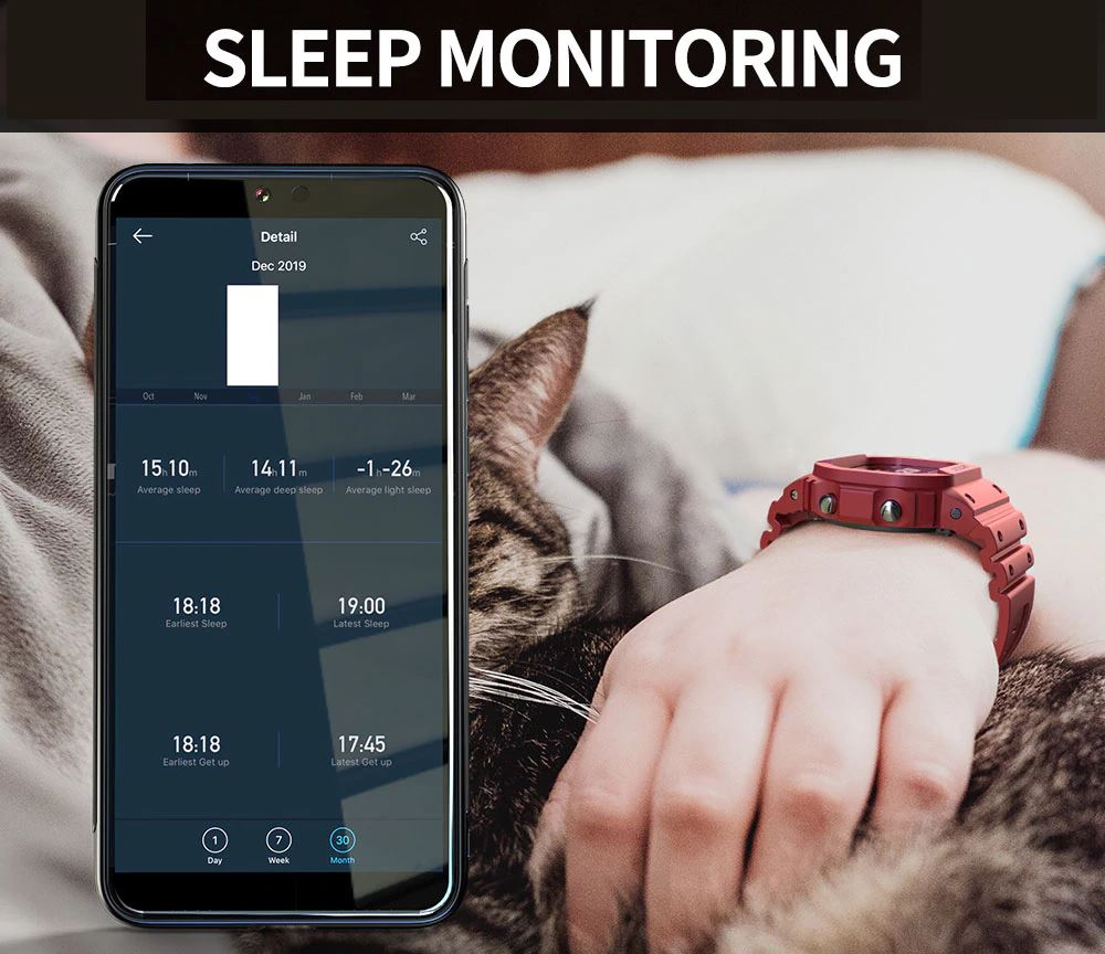 LKM™ SWIM Men&#39;s SMARTWATCH Fitness Sleep Tracker, Heart Rate Monitor, Bluetooth (Android/IOS) smartwatch LKM™ Swim 