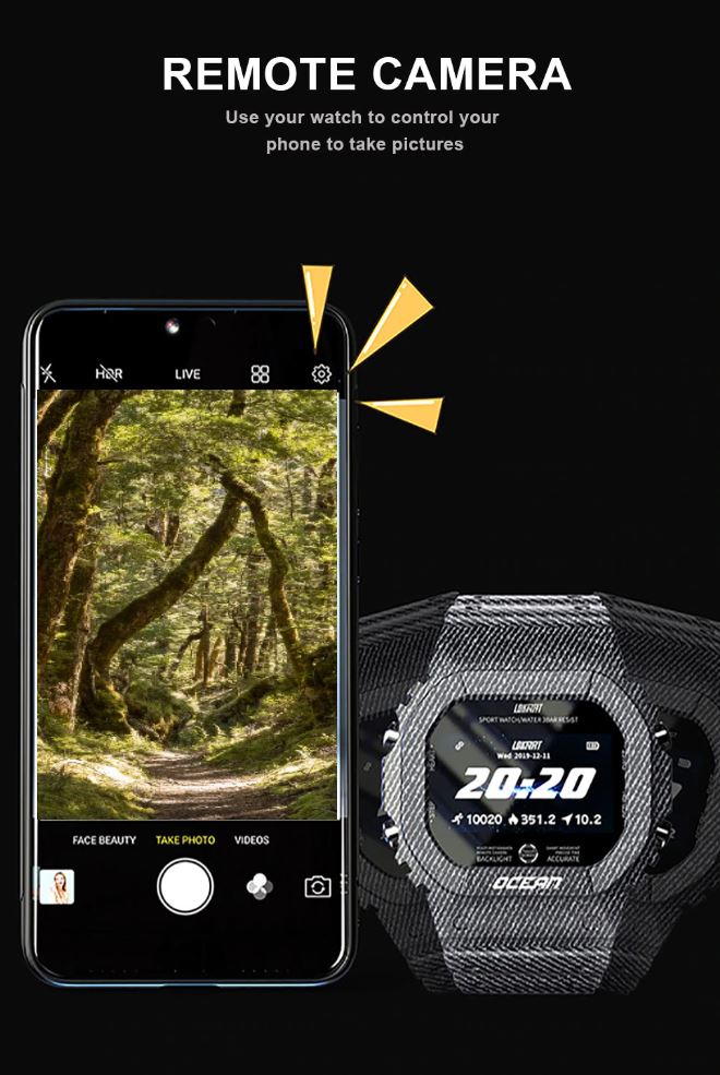 LKM™ SWIM Men&#39;s SMARTWATCH Fitness Sleep Tracker, Heart Rate Monitor, Bluetooth (Android/IOS) smartwatch LKM™ Swim 