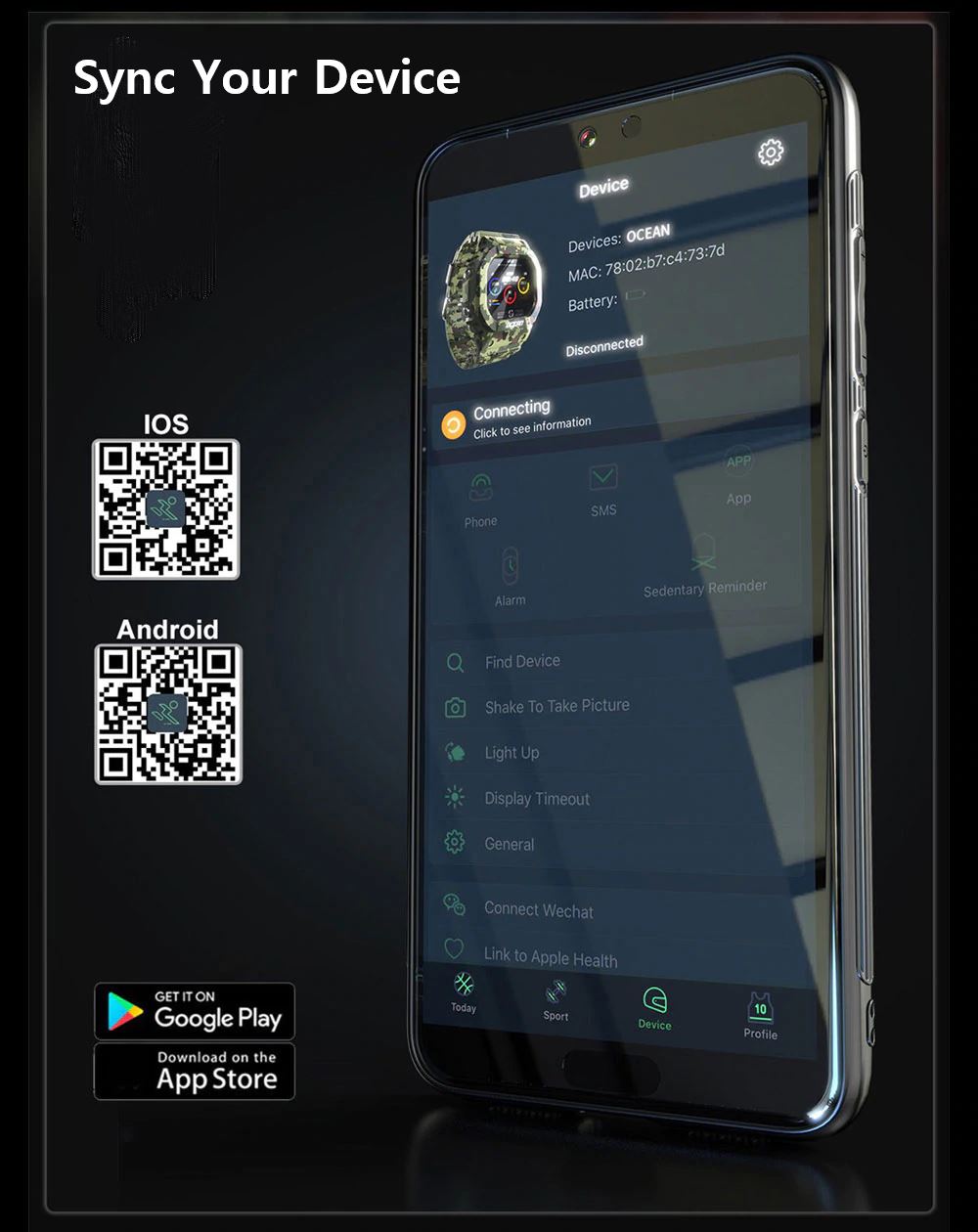 LKM™ SWIM Men&#39;s SMARTWATCH Fitness Sleep Tracker, Heart Rate Monitor, Bluetooth (Android/IOS) smartwatch LKM™ Swim 