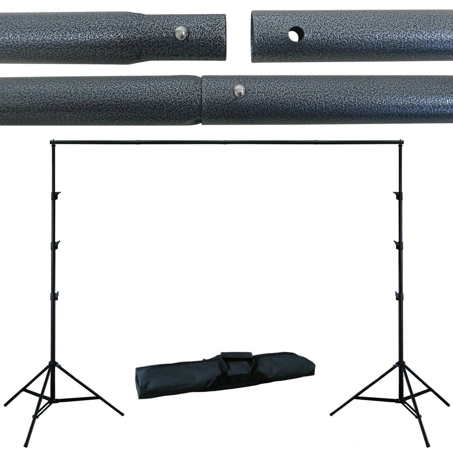 LNCPro™ 9'x10' Adjustable Photography Studio Muslin Background Stand Kit: Softboxes, Umbrella, Backdrop Crossbar photo studio kit LNCPro™ 