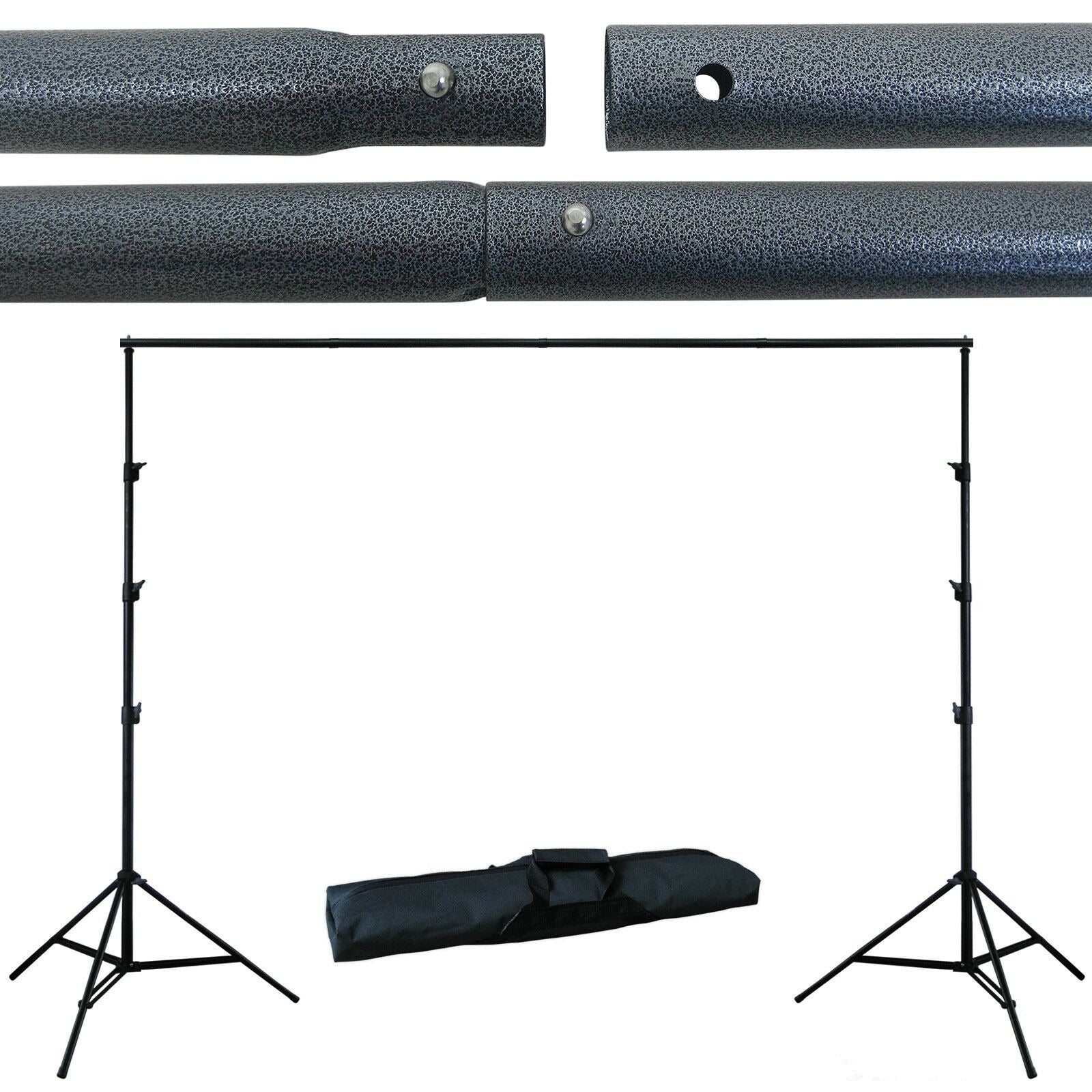LNCPro™ 9'x10' Adjustable Photography Studio Muslin Background Stand Kit: Softboxes, Umbrella, Backdrop Crossbar photo studio kit LNCPro™ 