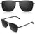 LNXPRO™ Polarized Aviator Sunglasses | Men's UV400 Retro Rectangular Pilot Shades Sunglasses LNXPRO™ Gunmetal Frame 
