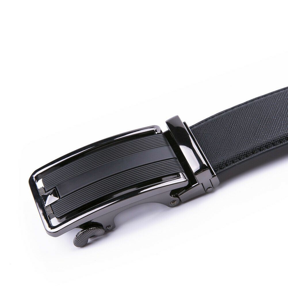 FVLUX™ Faux Leather Ratchet Belt | Men&#39;s 1.4&quot; Wide Automatic Slide Buckle | Stainless Steel mens belts FVLUX™ 