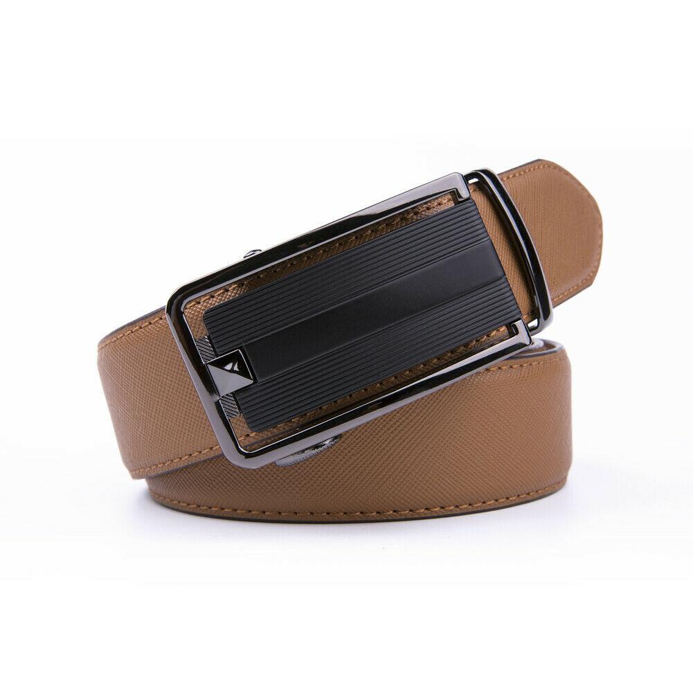 FVLUX™ Faux Leather Ratchet Belt | Men's 1.4" Wide Automatic Slide Buckle | Stainless Steel mens belts FVLUX™ 