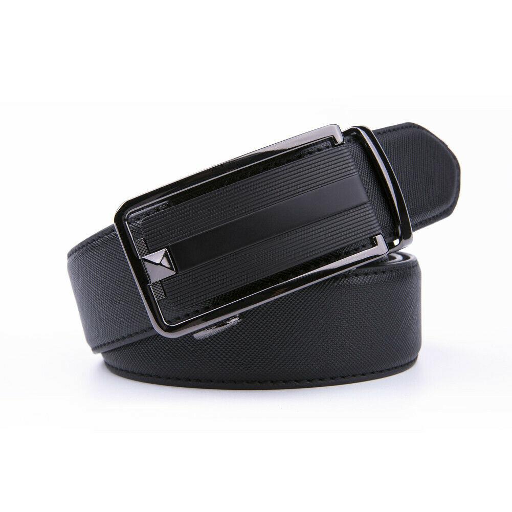 FVLUX™ Faux Leather Ratchet Belt | Men&#39;s 1.4&quot; Wide Automatic Slide Buckle | Stainless Steel mens belts FVLUX™ 