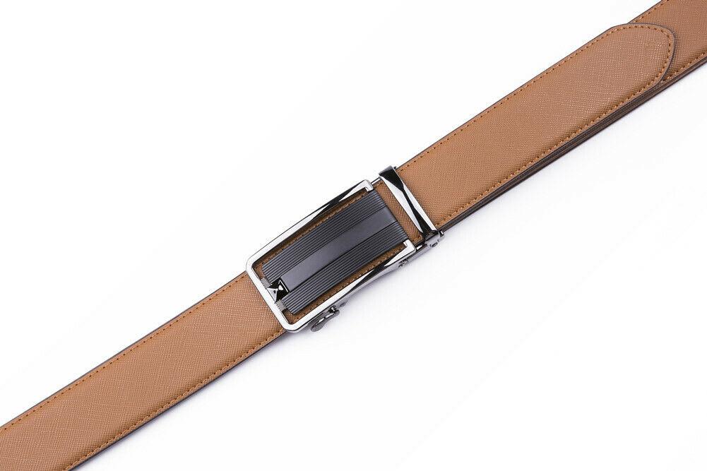 FVLUX™ Faux Leather Ratchet Belt | Men's 1.4" Wide Automatic Slide Buckle | Stainless Steel mens belts FVLUX™ 