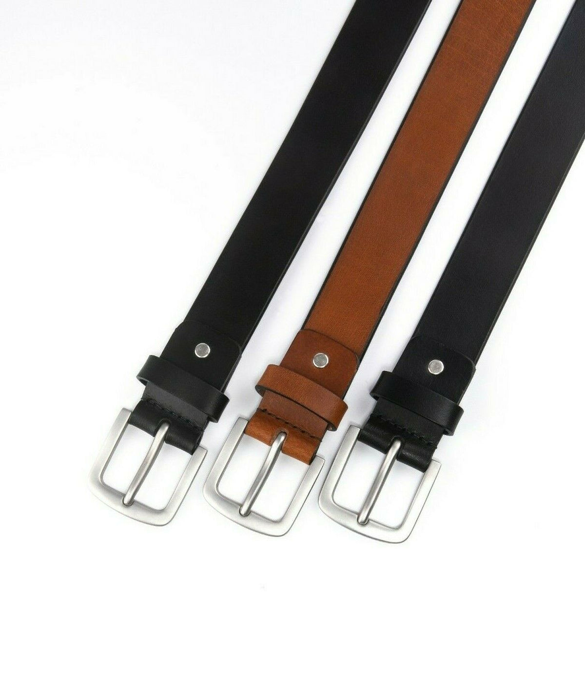 FVLUX™ Full Grain Genuine Leather Belt | Premium, Casual, Metal Buckle, Brown/Black/Tan mens belts FVLUX™ 