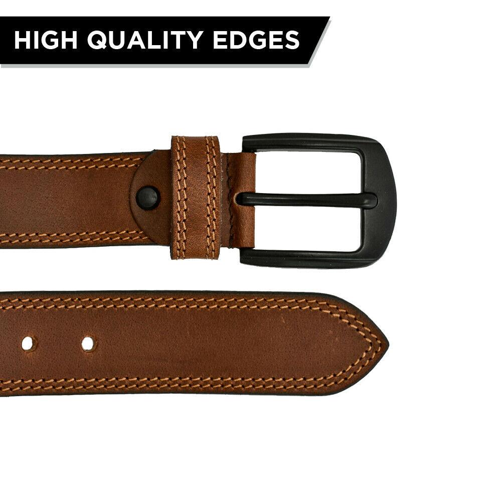 MRoyale™ Handmade FULL GRAIN Premium Leather Belt | Jeans, Metal Buckle, Brown/Black/Tan mens belts MRoyale™ 