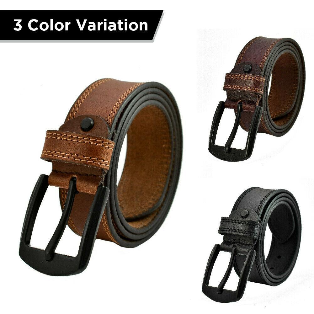 MRoyale™ Handmade FULL GRAIN Premium Leather Belt | Jeans, Metal Buckle, Brown/Black/Tan mens belts MRoyale™ 