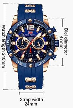 MFOCUSPro™ Men&#39;s Sport Analog Wristwatch - Chronograph, Silicone Strap, Waterproof Wristwatches MFOCUSPro™ 