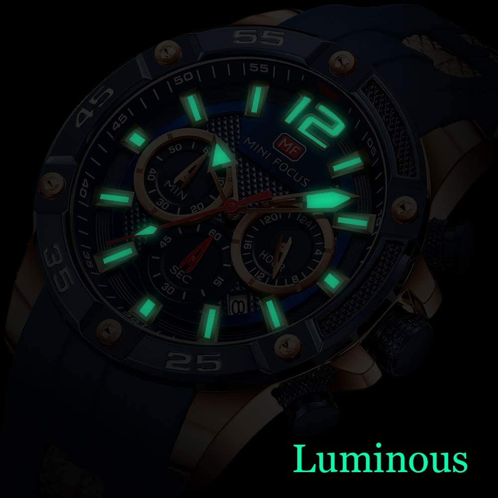 MFOCUSPro™ Men&#39;s Sport Analog Wristwatch - Chronograph, Silicone Strap, Waterproof Wristwatches MFOCUSPro™ 